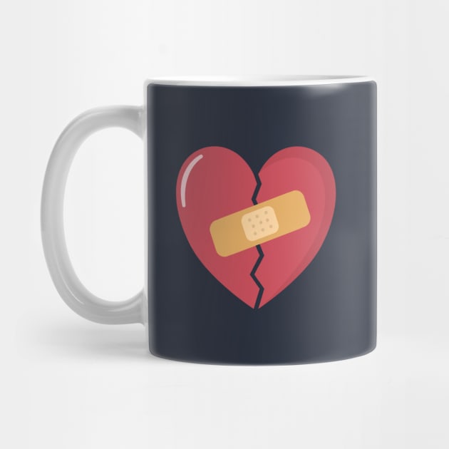 Whimsical and cute broken heart by happinessinatee